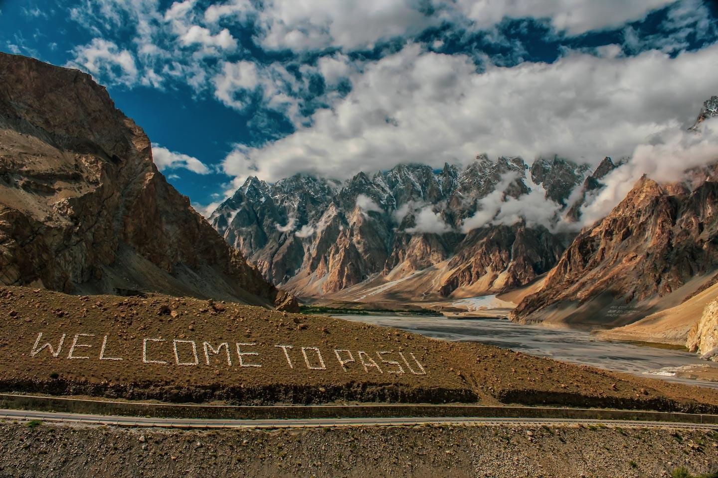 The panoramic Passu cones, the most photographed in Hunza Valley