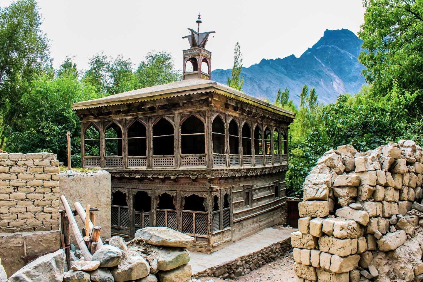 14th-century Amburiq Mosque in Shigar Valley
