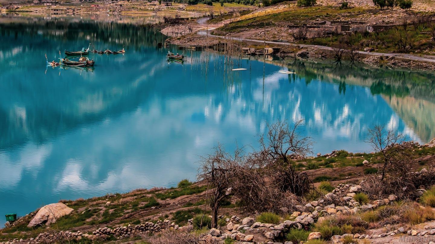 The dazzling turquoise Attabad Lake