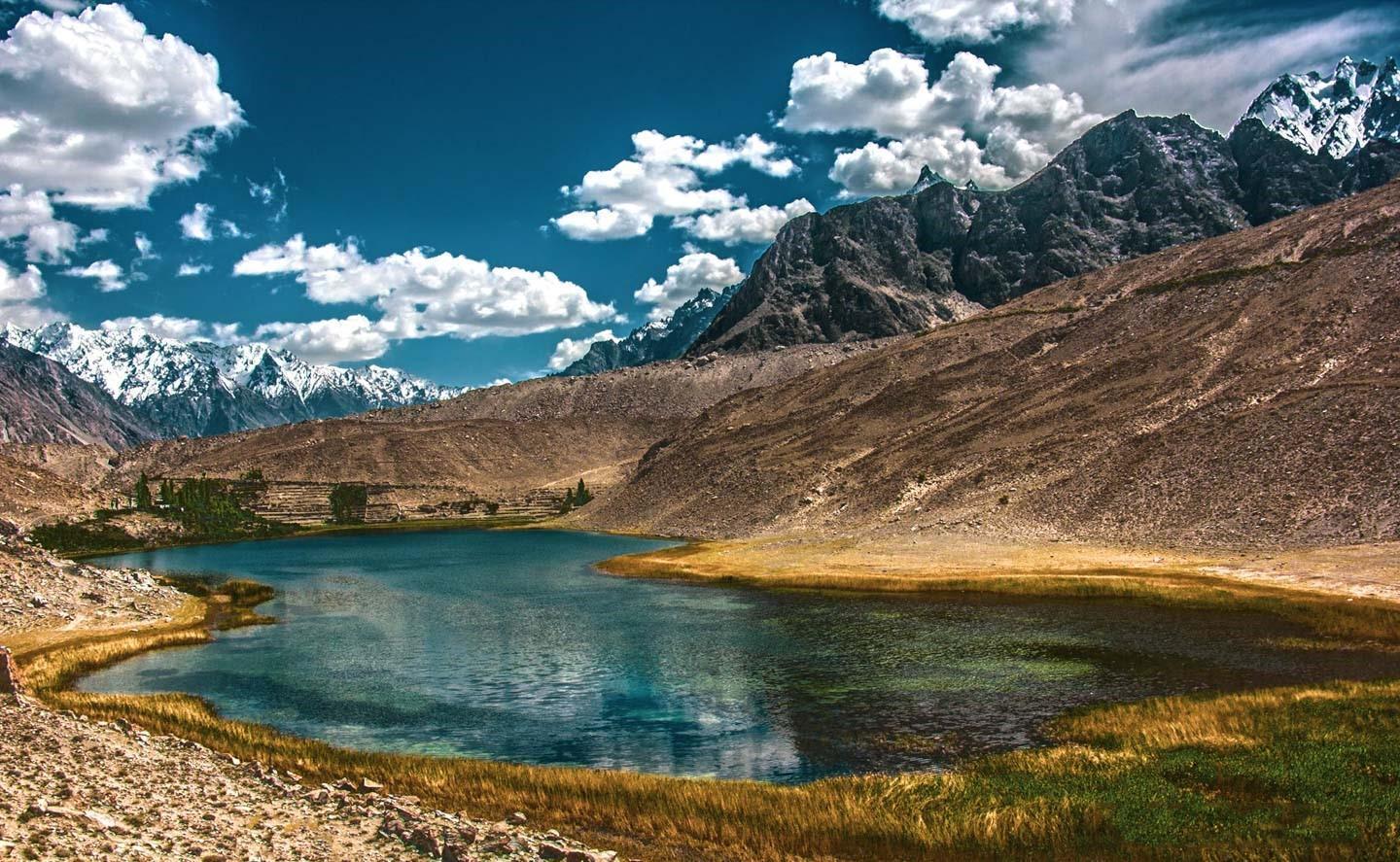 Borith Lake, a hamlet in Gulmit, Gojal District, Gilgit Baltistan