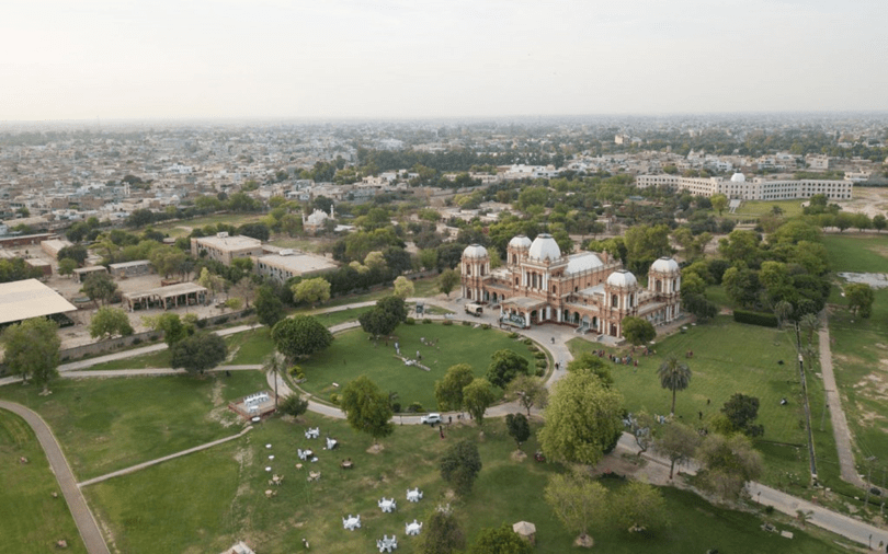 Aerial view of Noor Mahal Palace