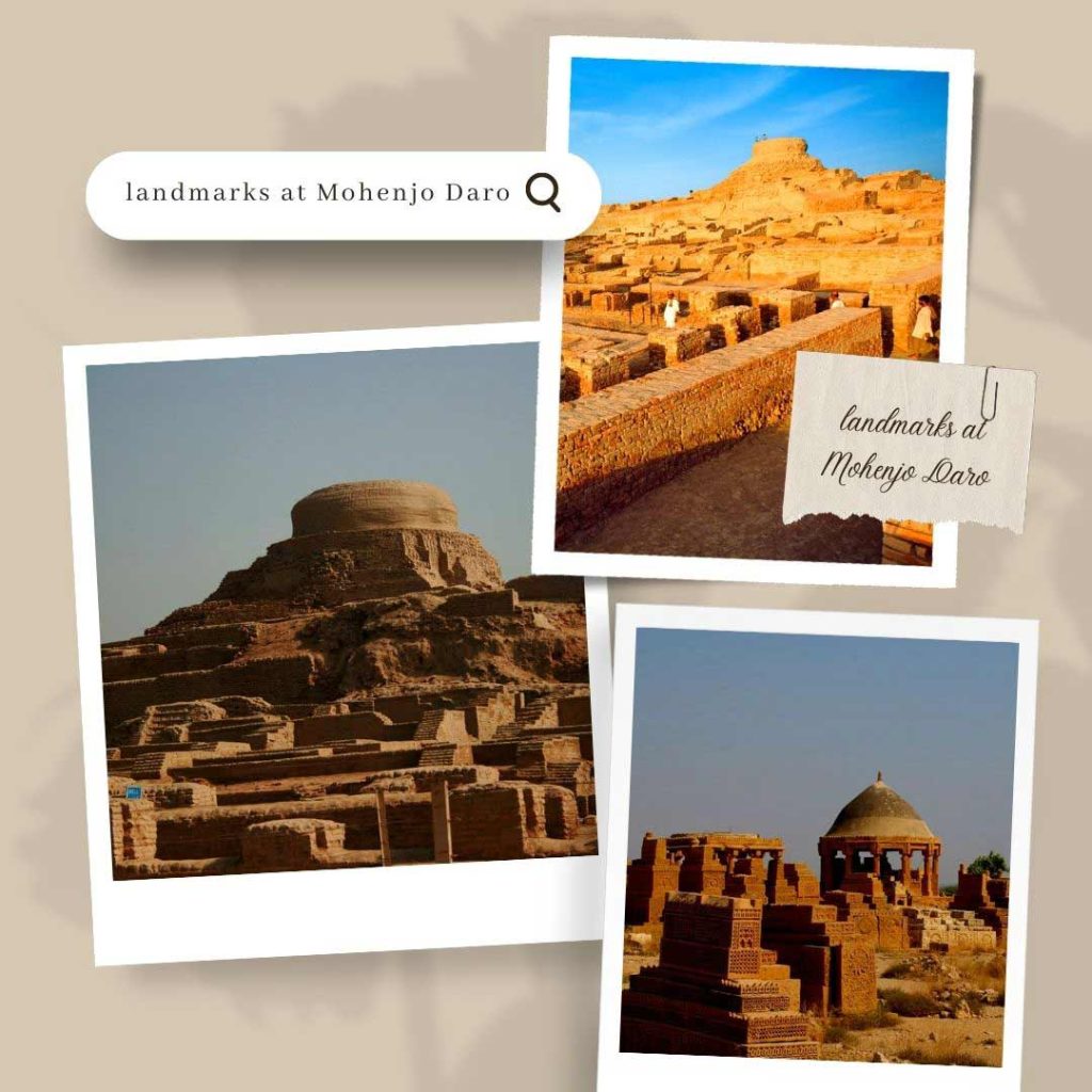 mage of important landmarks at Mohenjo Daro