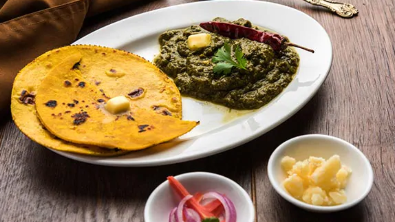 Makki Ki Roti and Sarson Ka Saag