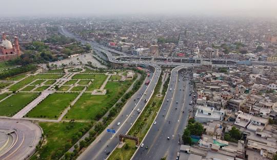 Drone view of Lahore city