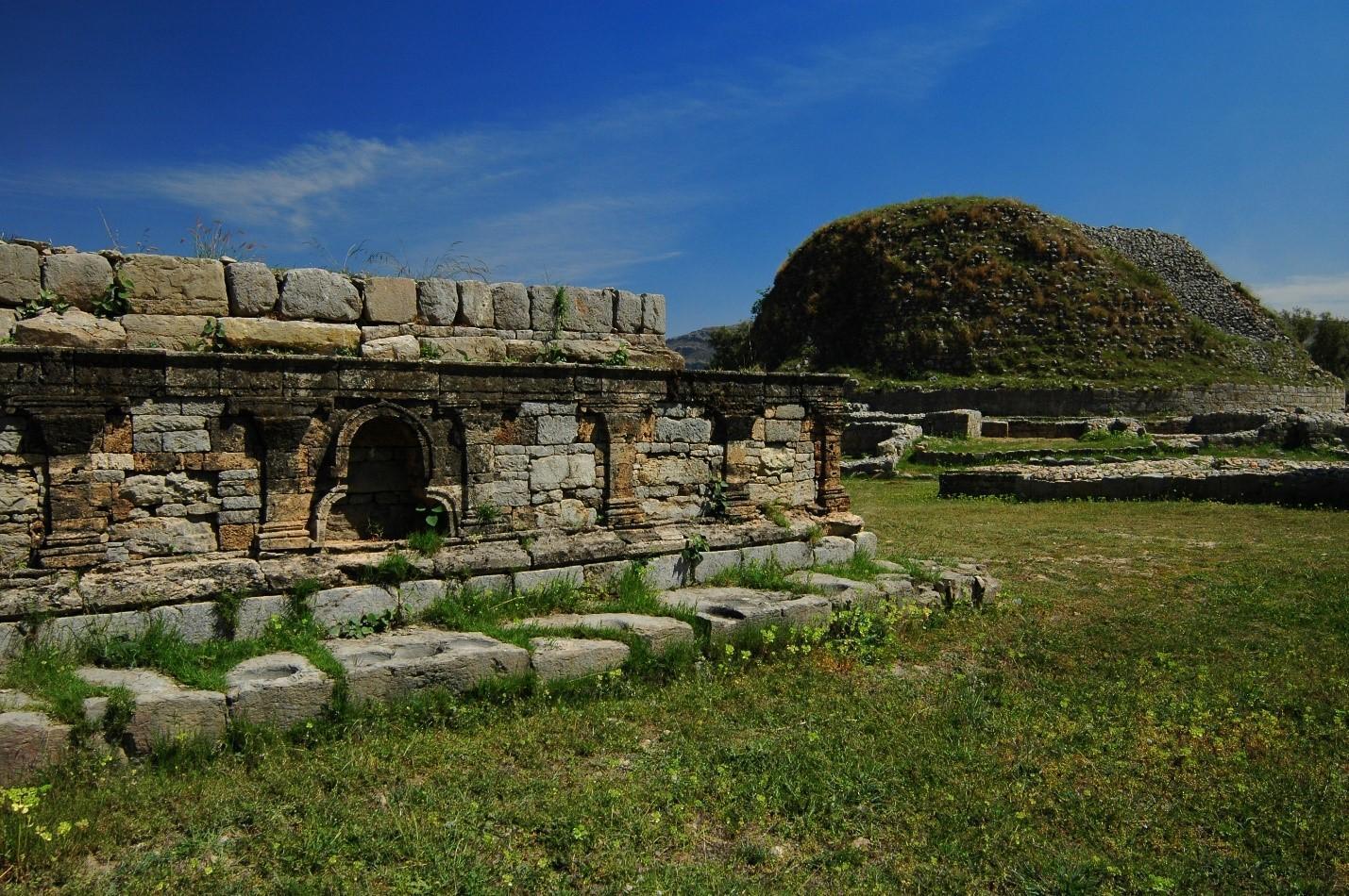 Dharmarajika Stupa ruins at Taxila archaeological site