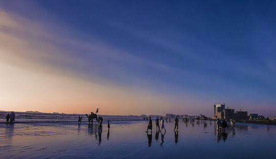 Clifton Beach Karachi with camel rides and Arabian Sea